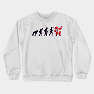 Santa Claus Dabbing Christmas and Evolution Funny Crewneck Sweatshirt